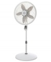 Keep your cool-this pedestal fan has temperature under control with three powerful speeds, an adjustable tilting head and a wide oscillation sweep that reaches even the largest rooms. Change the height and set the 7-hour timer for a customized cool.