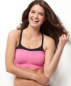 A fun, flexible, and versatile bandeau bra from Barely There with racerback straps that can be worn up or down for ultimate convenience. Note: two bras shown. 2 pack. Style #X069