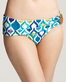 Take Trina Turk's printed bottom somewhere exotic. With a flattering silhouette and vintage-inspired print, this bold bikini gives your pool side portfolio a bohemian bend.