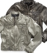 Zip her into these biker jackets from Baby Phat, the perfect balance of cute and edgy.