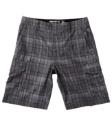 Pick up some plaid attitude. These Quiksilver shorts are ready to redefine your weekend wardrobe.