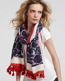 Tory Burch Tache Print Square Scarf