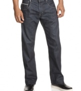 Tired of those too-skinny blues? Keep it loose and laid back with these loose, straight-fit jeans from Levi's.