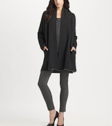 A rich blend of wool and cashmere in a double-faced knit, draped from shoulder to hem in a slouchy open-front style.High foldover necklineDropped shouldersOpen frontSlash pocketsAbout 30 from shoulder to hem70% wool/30% cashmereDry cleanImportedModel shown is 5'9½ (176cm) wearing US size Small.