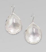 From the Wonderland Collection. Gorgeous, faceted mother-of-pearl doublets in sleek sterling silver. Sterling silverMother-of-pearl with clear quartz accentsDrop, about 1¼Hook backImported 