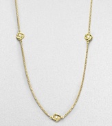 From the Chain Collection. This 18k yellow gold chain is dotted with sparkling diamonds.Diamonds, 0.21 tcw 18k yellow gold Length, about 18 Lobster clasp Imported