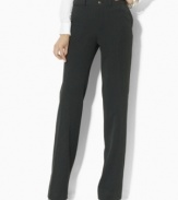 Lauren Ralph Lauren's classic-fitting dress pant exudes tailored sophistication in sleek stretch twill.