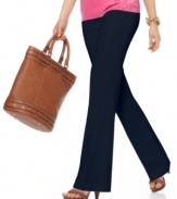 Bright-colored tops pop against the sleek silhouette of MICHAEL Michael Kors' petite pants.