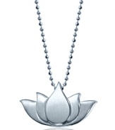 This sterling silver lotus pendant from Alex Woo is bohemian hardware. Simple but elegant, this piece hints at hippie chic worn over basics or a printed maxi.