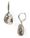 Shape meets sparkle. Accessorize your way to cool with this pair of crystal-decked drop earrings from Aqua.