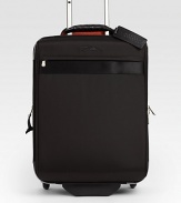 Make a great first impression when traveling with this stylish and versatile rolling suitcase with ample exterior and interior pockets for easy packing.Zip closureTop, side,and expandable handlesExterior, interior zip pocketsIdentification tagFully linedMicrofiber14W x 20H x 8DImported