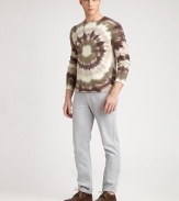 A rich blend of cotton, cashmere and wool, updated in a tie-dyed wash.Rolled crewneckLong sleevesPullover style49% cotton/45% cashmere/6% woolDry cleanImported