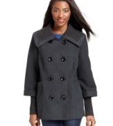 Style&co.'s chic coat will keep you warm as the days get cool. A fabulous spread collar and modern sleeve design offer fashionable touches to update your look!