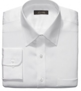 Pure luxury. Step up your look and treat yourself to comfort with this ultra-soft dress shirt from Tasso Elba.