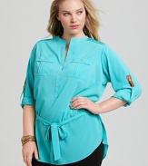 Calvin Klein Plus Size Pocket Henley