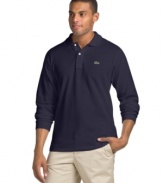 Classic long sleeve polo shirt by Lacoste.