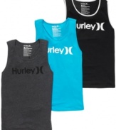 When you're ready to just kick back, get comfortable by throwing on this graphic tank from Hurley.