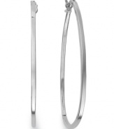 Make this style yours. A must for every contemporary woman, Studio Silver's pear-shaped hoop earrings are stunning in sterling silver. Approximate drop width: 1-1/4 inches. Approximate drop length: 1-1/2 inches.