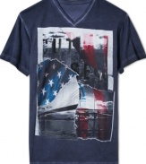 Set your sights on this cool graphic tee from Mark Ecko Cut & Sew.