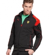 Get inspired to go faster. This Puma Ferrari track jacket is the ultimate in motivational gear.