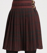 From its check print to its classic kilt silhouette, this wool-blend skirt has the distinguishable look of Burberry Brit.Pleated designAllover printFully linedAbout 19 long74% wool/20% polyamide/5% cotton/1% elastaneDry cleanImported Model shown is 5'10 (177cm) wearing US size 4. 