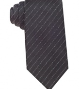 Stay in the spotlight with this striped silk tie from Geoffrey Beene.