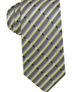 A vibrant print gives this silk tie from Alfani a bright persona.