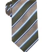 Contrast stripes on this Tasso Elba tie bring out the best in any business look.