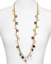 Kenneth Jay Lane's beaded necklace will instantly brighten closet staples. Featuring a pretty assortment of multicolored agate stones, it's lovely as a layering piece.