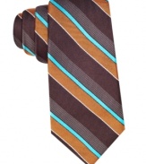 Step up the ladder in stripes with this get-down-to-business silk tie from Ben Sherman.