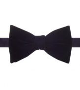 Bolster your black-tie look with a bit of texture and this velveteen bow tie from Countess Mara.