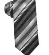 You can't go wrong with this classic striped silk tie by Alfani.