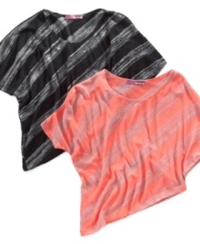 Add a little flash dance fashion to her closet with this striped light weight sweater from Epic Threads. (Clearance)