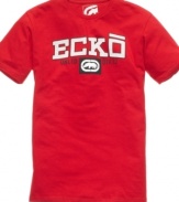 With a bold logo graphic, this tee from Ecko Unltd makes an instant style statement for all-weekend wear.