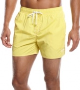 Brighten up your surf style with these swim trunks from Hugo Boss.