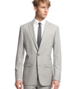 Gray matters. This blazer from Bar III are a great way to break out of the black box.