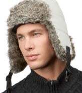 Timberland's got the gear that keeps you going despite the weather. This trapper hat is the ultimate in protection.