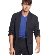 This pin-stripe blazer from Kenneth Cole Reaction will get you noticed at your next meeting.