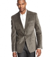 Start seeing a pattern in your dress wardrobe with this smooth blazer from Sean John.