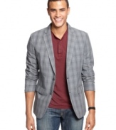 Be a little more rad in plaid. This blazer from American Rag instantly steps up your game.