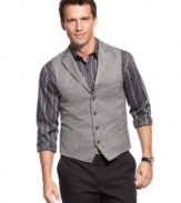 Take your outfit from dressy to dapper with the addition of this herringbone vest from Tasso Elba.