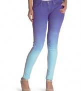 Take a dip in the color pool! Levi's 535 denim leggings sport the brightest hues and a killer ombre wash.