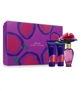 A warm floral bouquet, flirtatious with a playful wink. Relaxed, cool and confident. Lola is an intoxicating swirl of rich layers, wrapping the skin in sensuous florals blooming with a signature note of fuschia peony. Set includes: 1.7 oz. Eau de Parfum Spray, 2.5 oz. Body Lotion, and 2.5 oz. Shower Gel. 