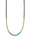 Add flavor with a bold blend of contrasting colors. BCBGeneration's popular popcorn chain necklace is decorated by color blocks of yellow, turquoise, red and brown. Set in mixed metal. Approximate length: 21 inches.