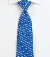 Leave it to a turtle print to add a playful touch to this fine silk tie.SilkDry cleanMade in Italy