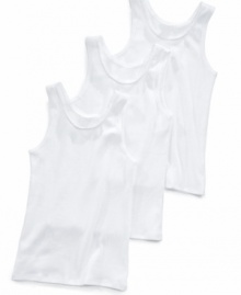 She can never have enough white tank tops. This Greendog tank three-pack is the ultimate Summer must-have.