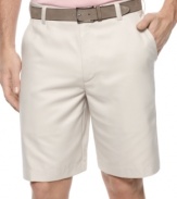 You clean up well! Light-weight, flat front shorts from Izod give you a polished look while still keeping you comfortable.