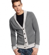 Your pop's cardigan updated for todays fashionable edgy man by Alternative Apparel.