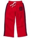 Getting warmer. These fleece pants from Osh Kosh give him a comfy look to take playtime to the next level.