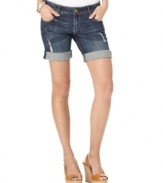 These super-cute denim shorts from Kut from the Kloth offer effortless summer style, with a vintage-inspired wash and rolled cuff.